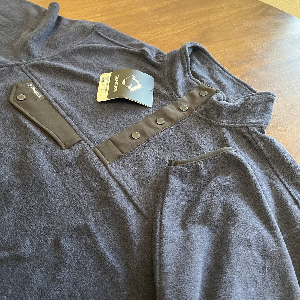 Dri Duck Denali Men's XL Mountain Fleece Pullover Navy Blue 7352